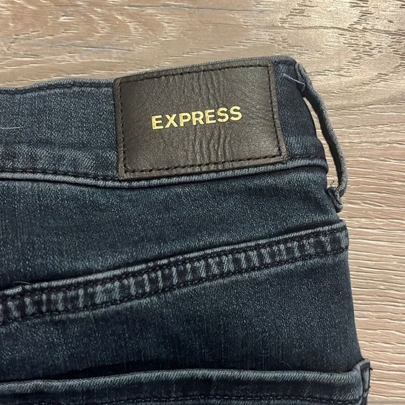 Express Skinny High Rise Dark Wash Jeans - Picture 3 of 4